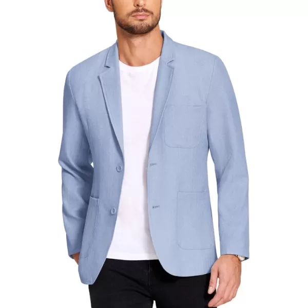 COOFANDY Men's Casual Blazer Jacket Regular Fit Lightweight Two Button Herringbone Sport Coat