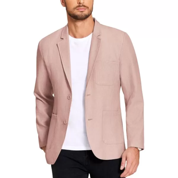 COOFANDY Men's Casual Blazer Jacket Regular Fit Lightweight Two Button Herringbone Sport Coat