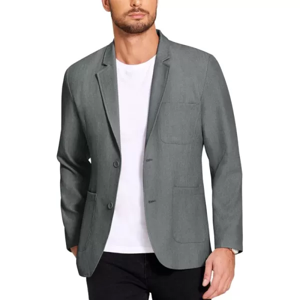COOFANDY Men's Casual Blazer Jacket Regular Fit Lightweight Two Button Herringbone Sport Coat