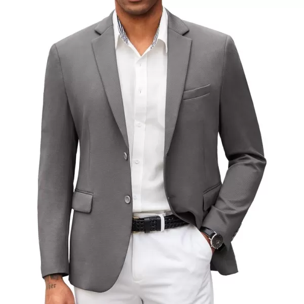 COOFANDY Mens Casual Blazer Slim Fit Suit Jacket Lightweight Knit Sport Coat Two Button Blazer Jacket