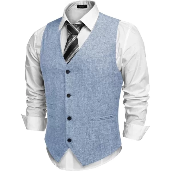 COOFANDY Men's Casual Business Vests Lightweight Waistcoat Slim Fit Suit Vest
