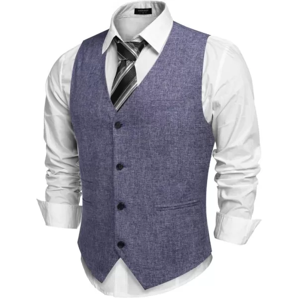 COOFANDY Men's Casual Business Vests Lightweight Waistcoat Slim Fit Suit Vest