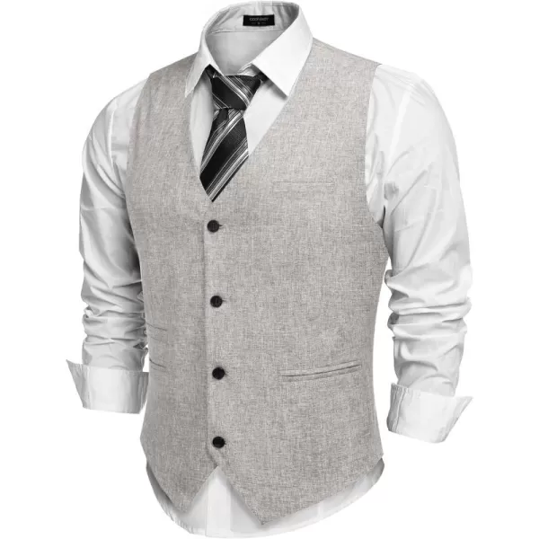 COOFANDY Men's Casual Business Vests Lightweight Waistcoat Slim Fit Suit Vest