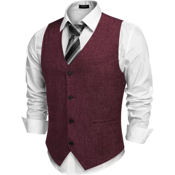 COOFANDY Men's Casual Business Vests Lightweight Waistcoat Slim Fit Suit Vest