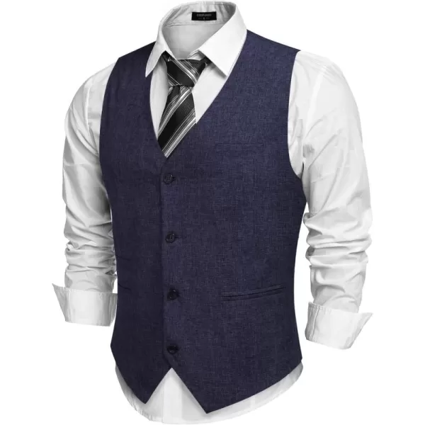 COOFANDY Men's Casual Business Vests Lightweight Waistcoat Slim Fit Suit Vest