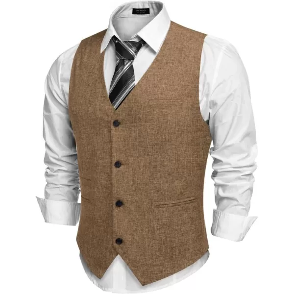 COOFANDY Men's Casual Business Vests Lightweight Waistcoat Slim Fit Suit Vest