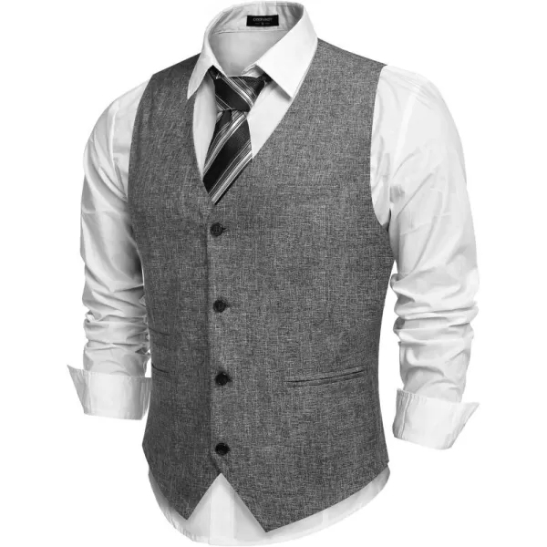 COOFANDY Men's Casual Business Vests Lightweight Waistcoat Slim Fit Suit Vest