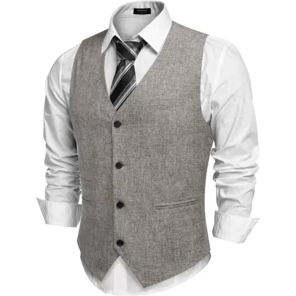 COOFANDY Men's Casual Business Vests Lightweight Waistcoat Slim Fit Suit Vest