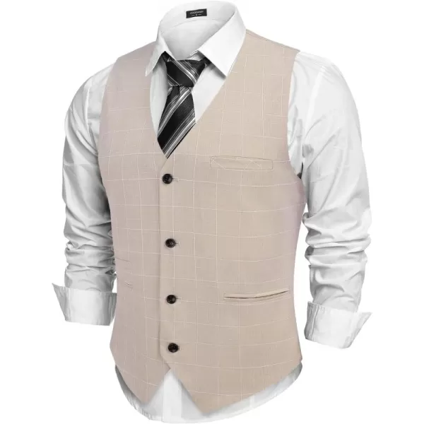 COOFANDY Men's Casual Business Vests Lightweight Waistcoat Slim Fit Suit Vest