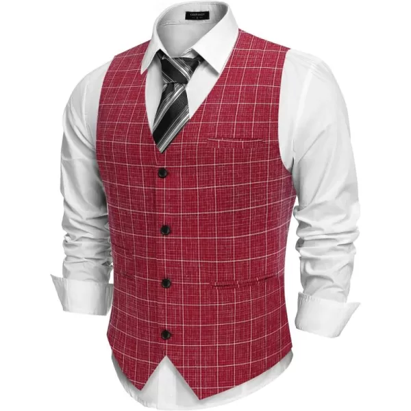 COOFANDY Men's Casual Business Vests Lightweight Waistcoat Slim Fit Suit Vest