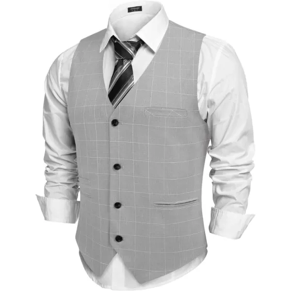 COOFANDY Men's Casual Business Vests Lightweight Waistcoat Slim Fit Suit Vest