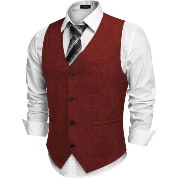 COOFANDY Men's Casual Business Vests Lightweight Waistcoat Slim Fit Suit Vest