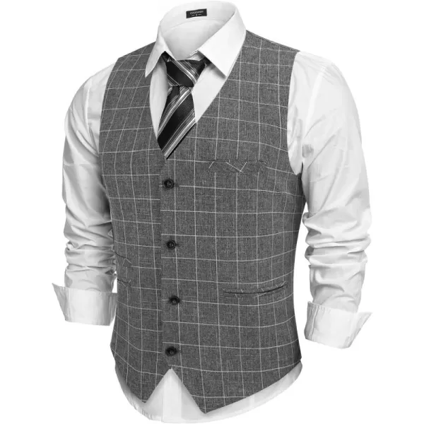 COOFANDY Men's Casual Business Vests Lightweight Waistcoat Slim Fit Suit Vest
