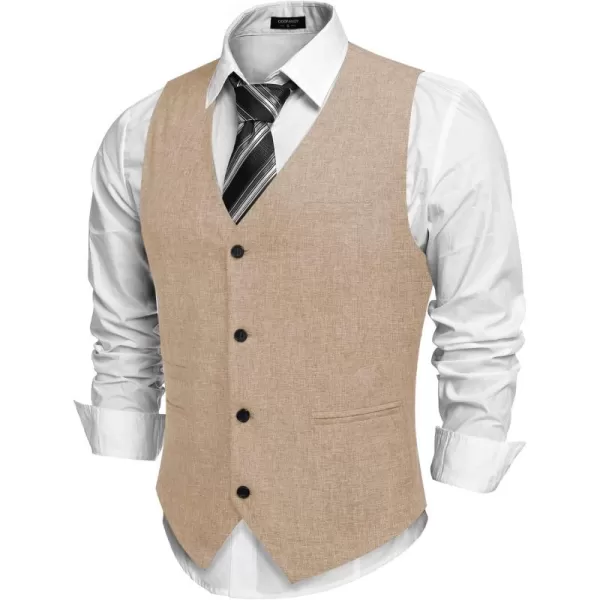 COOFANDY Men's Casual Business Vests Lightweight Waistcoat Slim Fit Suit Vest