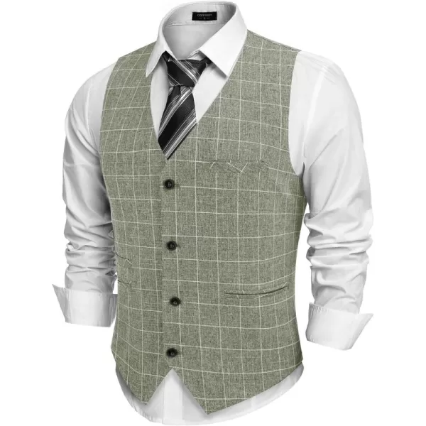 COOFANDY Men's Casual Business Vests Lightweight Waistcoat Slim Fit Suit Vest