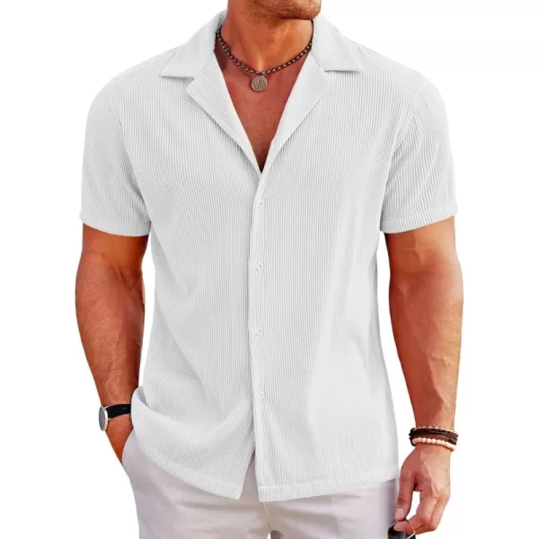 COOFANDY Men's Casual Button Down Shirts Short Sleeve Regular Fit Fashion Camp Beach Shirts Tops