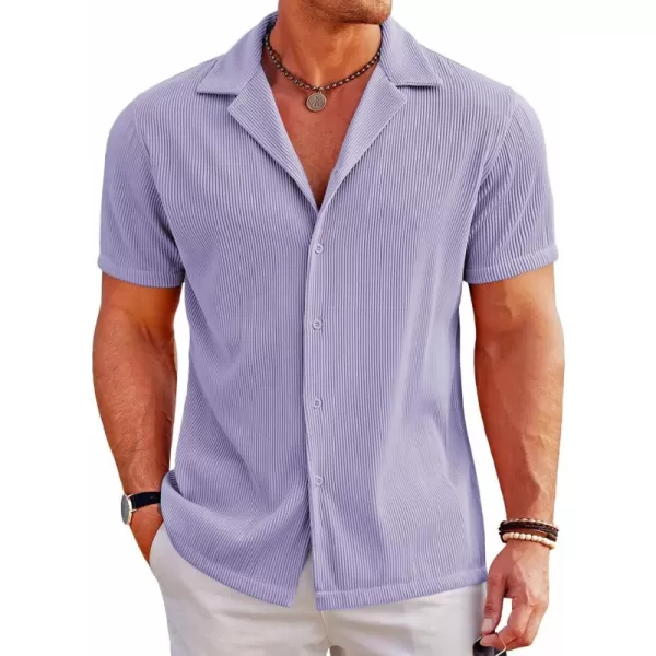 COOFANDY Men's Casual Button Down Shirts Short Sleeve Regular Fit Fashion Camp Beach Shirts Tops