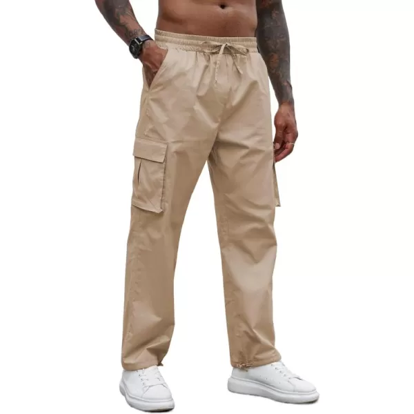 COOFANDY Men's Casual Cargo Pants Cotton Drawstring Athletic Jogger Sweatpants