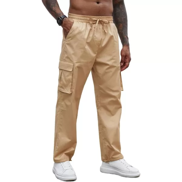 COOFANDY Men's Casual Cargo Pants Cotton Drawstring Athletic Jogger Sweatpants