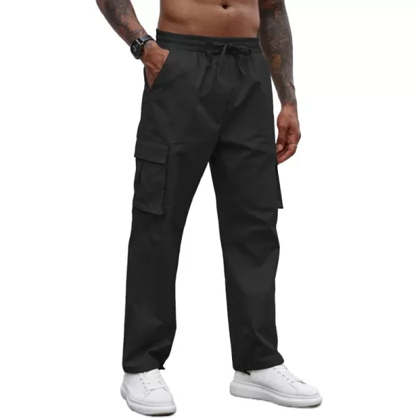 COOFANDY Men's Casual Cargo Pants Cotton Drawstring Athletic Jogger Sweatpants