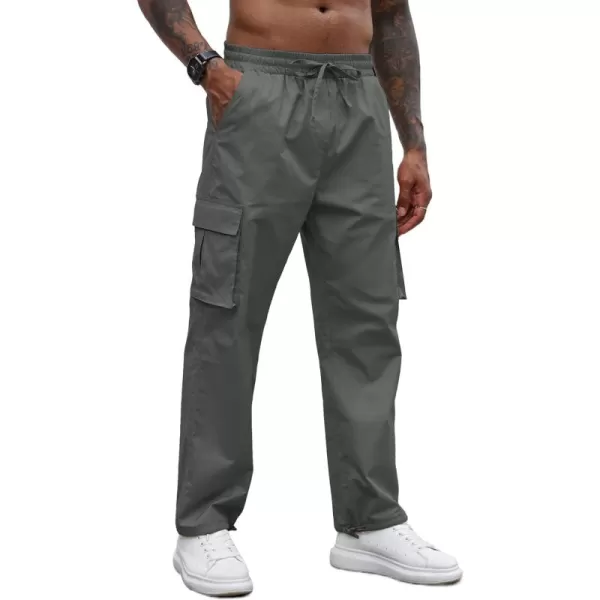COOFANDY Men's Casual Cargo Pants Cotton Drawstring Athletic Jogger Sweatpants