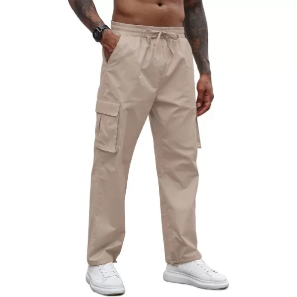 COOFANDY Men's Casual Cargo Pants Cotton Drawstring Athletic Jogger Sweatpants