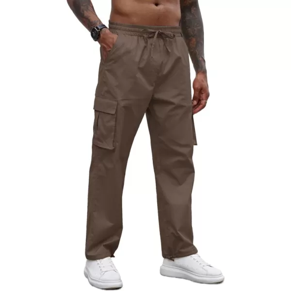 COOFANDY Men's Casual Cargo Pants Cotton Drawstring Athletic Jogger Sweatpants