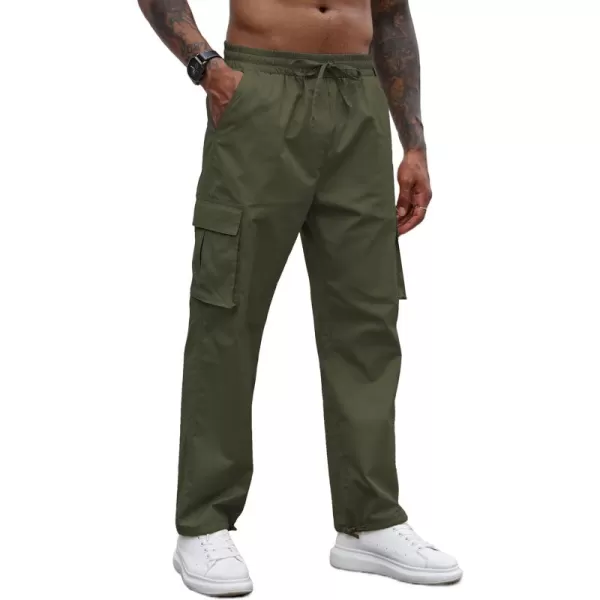 COOFANDY Men's Casual Cargo Pants Cotton Drawstring Athletic Jogger Sweatpants