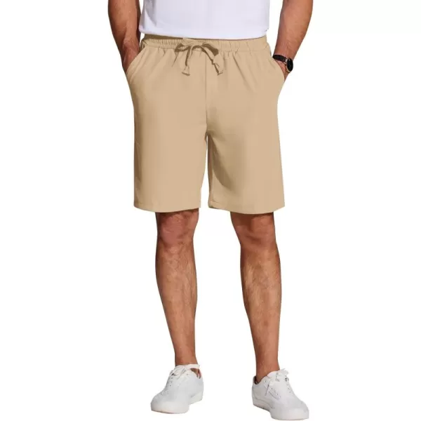 COOFANDY Men's Casual Drawstring Shorts Lightweight Elastic Waist Walking Shorts with Pockets