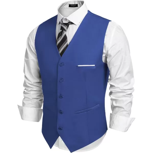 COOFANDY Men's Casual Dress Suit Vest Slim Fit Business Formal Waistcoat Vest