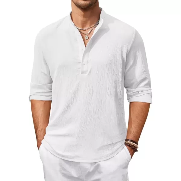 COOFANDY Men's Casual Henley Shirts Long Sleeve Hippie Beach T Shirts Yoga Summer Top