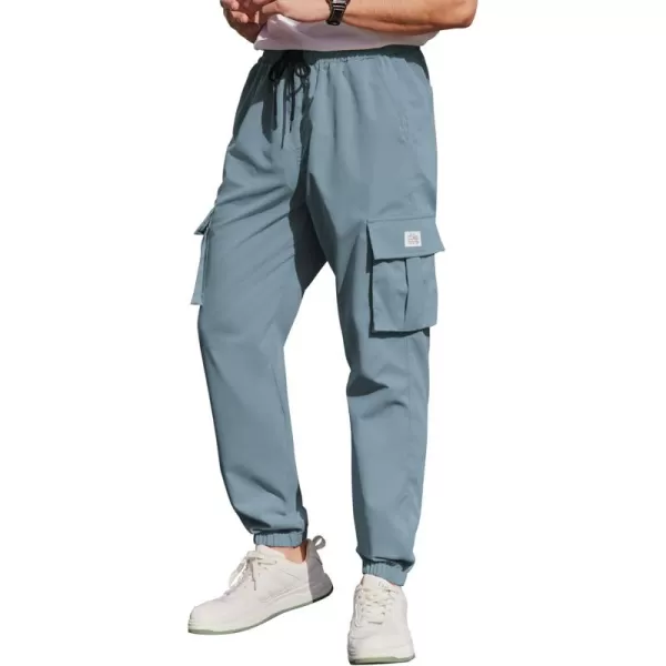 COOFANDY Mens Casual Joggers Pants Stretch Waist Drawstring Cargo Pants Tapered Sweatpants with Pockets