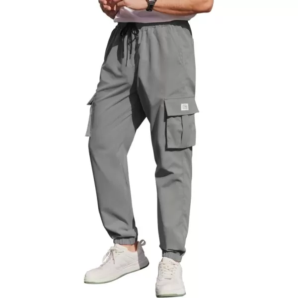 COOFANDY Mens Casual Joggers Pants Stretch Waist Drawstring Cargo Pants Tapered Sweatpants with Pockets