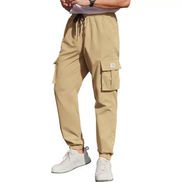 COOFANDY Mens Casual Joggers Pants Stretch Waist Drawstring Cargo Pants Tapered Sweatpants with Pockets