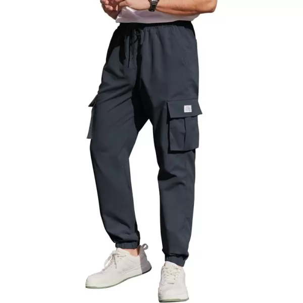 COOFANDY Mens Casual Joggers Pants Stretch Waist Drawstring Cargo Pants Tapered Sweatpants with Pockets