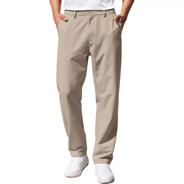 COOFANDY Men's Casual Pants Classic Fit Straight Legs Flat Front Twill Pants