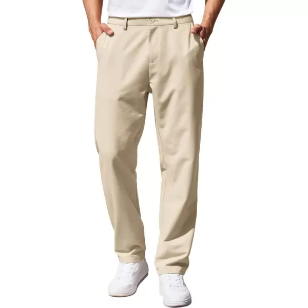 COOFANDY Men's Casual Pants Classic Fit Straight Legs Flat Front Twill Pants