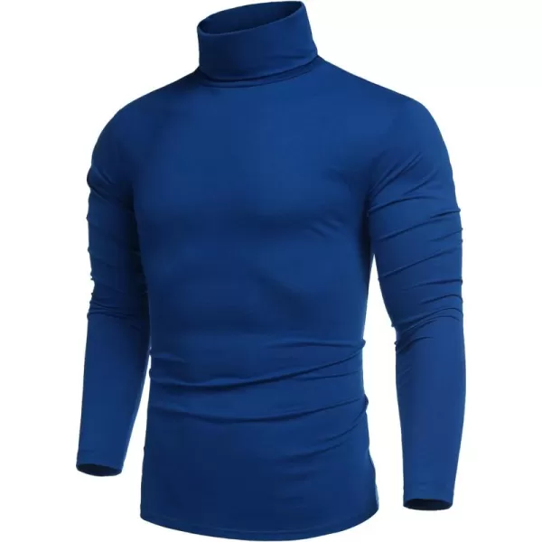 COOFANDY Men's Casual Slim Fit Turtleneck T Shirts Lightweight Basic Cotton Pullovers