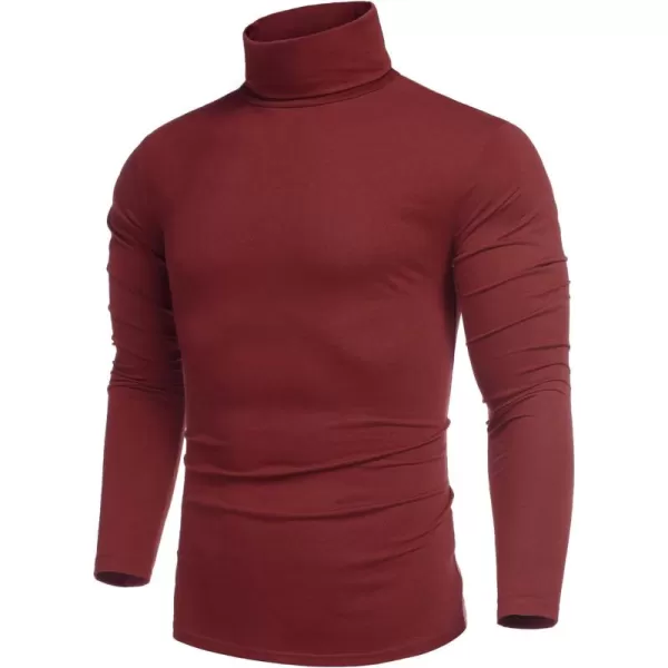 COOFANDY Men's Casual Slim Fit Turtleneck T Shirts Lightweight Basic Cotton Pullovers