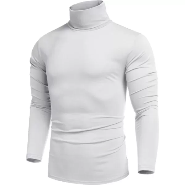 COOFANDY Men's Casual Slim Fit Turtleneck T Shirts Lightweight Basic Cotton Pullovers