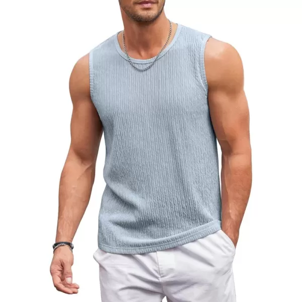 COOFANDY Men's Casual Tank Tops 2 Pack Knit Sleeveless Lightweight Tee Muscle Basic T Shirts