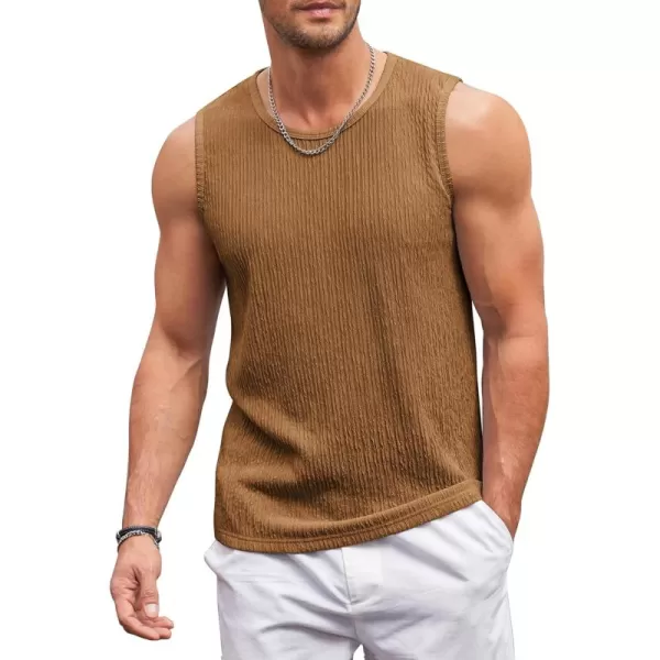 COOFANDY Men's Casual Tank Tops 2 Pack Knit Sleeveless Lightweight Tee Muscle Basic T Shirts