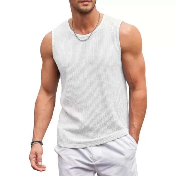 COOFANDY Men's Casual Tank Tops 2 Pack Knit Sleeveless Lightweight Tee Muscle Basic T Shirts