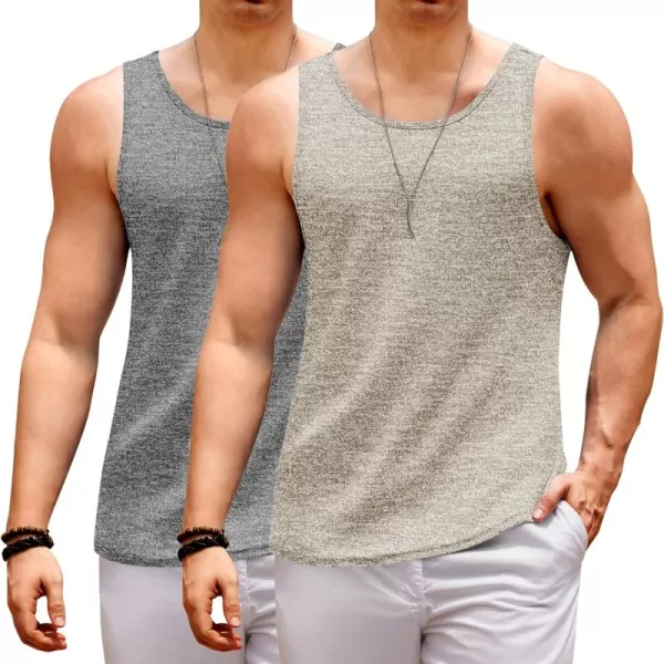 COOFANDY Men's Casual Tank Tops Sleeveless Beach Muscle T Shirts Summer Fashion Tank Shirt