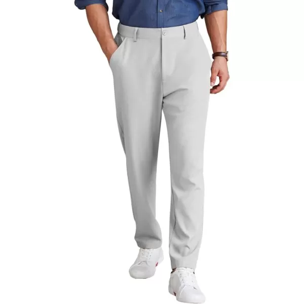 COOFANDY Men's Chino Pants Relaxed Fit Elastic Waist Basic Flat Front Drawstring Casual Pants