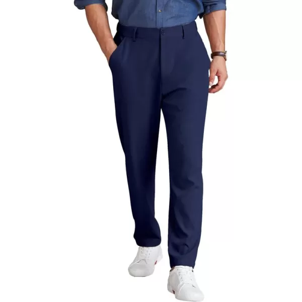 COOFANDY Men's Chino Pants Relaxed Fit Elastic Waist Basic Flat Front Drawstring Casual Pants