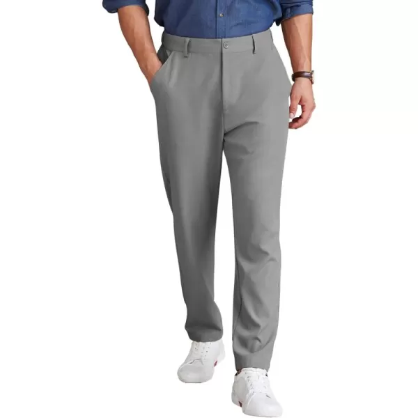 COOFANDY Men's Chino Pants Relaxed Fit Elastic Waist Basic Flat Front Drawstring Casual Pants