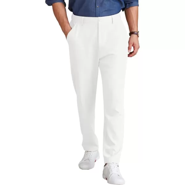 COOFANDY Men's Chino Pants Relaxed Fit Elastic Waist Basic Flat Front Drawstring Casual Pants