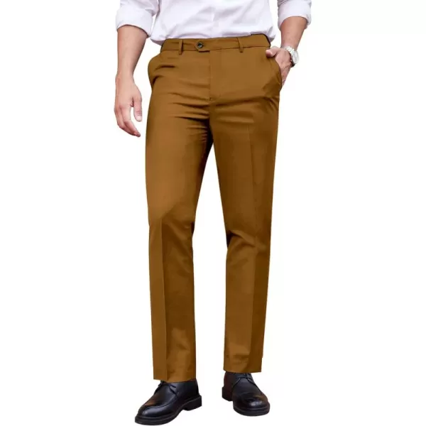 COOFANDY Men's Classic Fit Dress Pants Flat Front Straight Formal Pants Wrinkle Free Expandable Waist Suit Pants