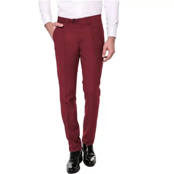 COOFANDY Men's Classic Fit Flat Front Dress Pants No Iron Premium Casual Pants Expandable Waist Suit Pants